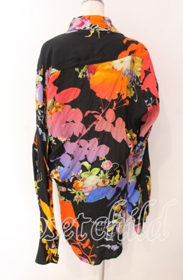 画像4: ヴィヴィアンウエストウッド 中古 / カーペットローズシャツ S/M ブラック×マルチ  O-25-09-21-083-bl-IG-OS (4)