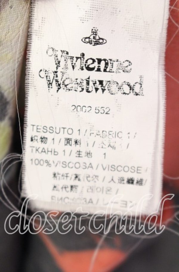画像6: ヴィヴィアンウエストウッド 中古 / カーペットローズシャツ S/M ブラック×マルチ  O-25-09-21-083-bl-IG-OS (6)