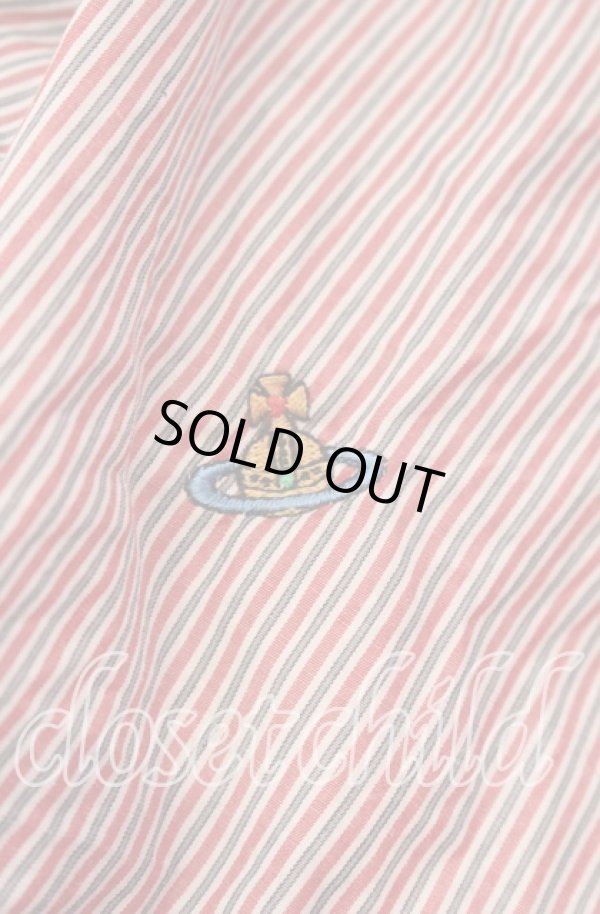 画像2: ヴィヴィアンウエストウッド 中古 / 2023 DRUNKEN シャツ  レッドストライプ  O-25-09-21-084-bl-IG-OS (2)