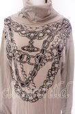 画像2: ヴィヴィアンウエストウッド 中古 / ネックレスプリントハイネックワンピース 2 ベージュ  O-25-09-21-009-op-IG-OS (2)