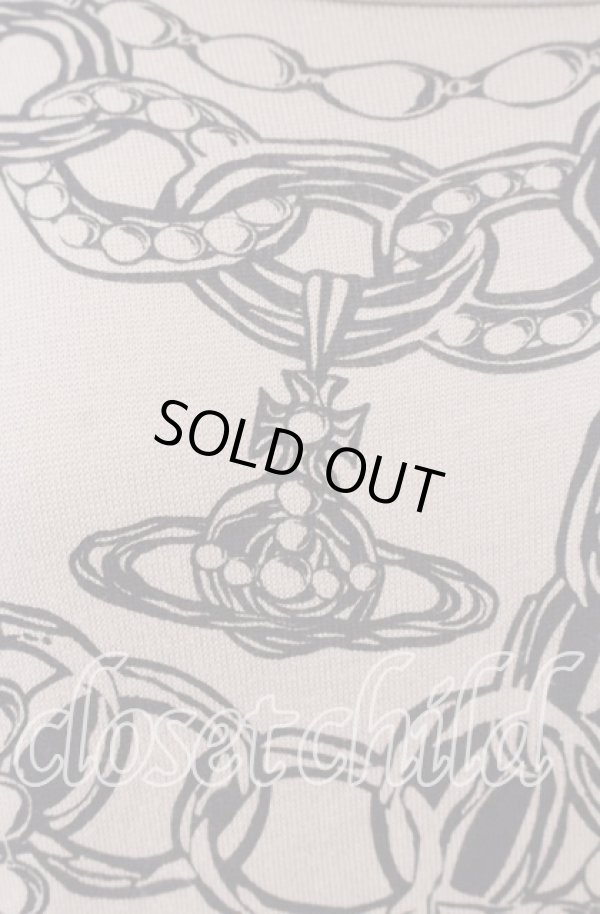 画像3: ヴィヴィアンウエストウッド 中古 / ネックレスプリントハイネックワンピース 2 ベージュ  O-25-09-21-009-op-IG-OS (3)