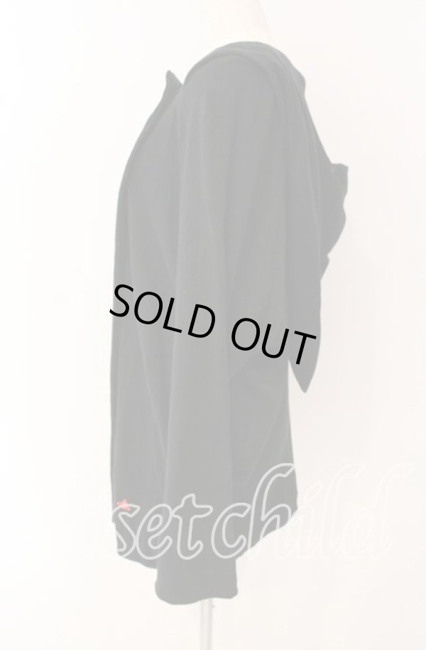 画像4: ヴィヴィアンウエストウッド 中古 / CHOICE 単色オーブ刺繍スクエアネックスウェットカーディガン 2 ブラック  O-25-09-21-088-to-IG-OS (4)