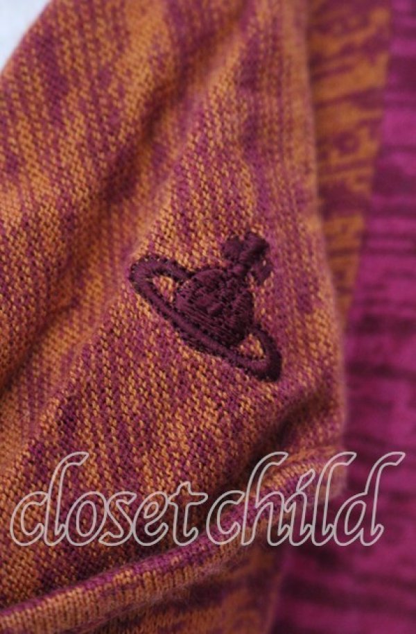 画像2: ヴィヴィアンウエストウッド 中古 / デビル袖アシンメトリースクエアカーディガン 2 パープル  O-25-09-21-091-to-YM-ZH (2)