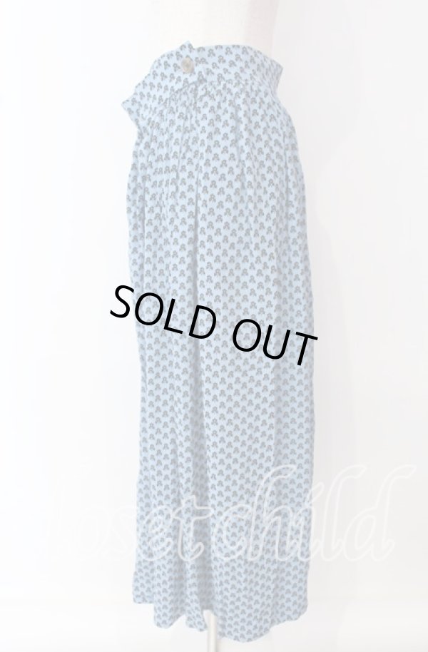 画像3: ヴィヴィアンウエストウッド 中古 / 小花柄ワイドパンツ M ブルー  O-25-09-21-097-pa-IG-ZH (3)