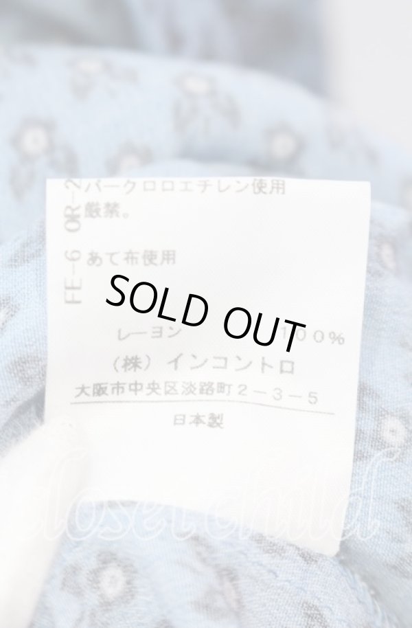 画像6: ヴィヴィアンウエストウッド 中古 / 小花柄ワイドパンツ M ブルー  O-25-09-21-097-pa-IG-ZH (6)