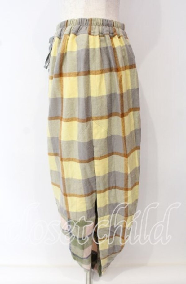 画像3: ヴィヴィアンウエストウッド 中古 / チェックウールアシンメトリースカート I イエローチェック  O-25-09-21-098-sk-IG-OS (3)