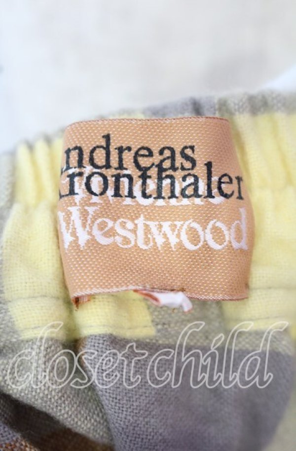 画像5: ヴィヴィアンウエストウッド 中古 / チェックウールアシンメトリースカート I イエローチェック  O-25-09-21-098-sk-IG-OS (5)