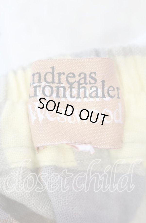 画像5: ヴィヴィアンウエストウッド 中古 / チェックウールアシンメトリースカート I イエローチェック  O-25-09-21-098-sk-IG-ZH (5)