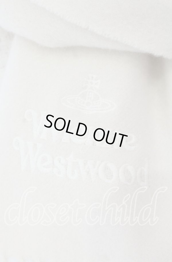 画像2: ヴィヴィアンウエストウッド 中古 / ロゴ刺繍マフラー  ホワイト  O-25-09-21-100-gd-YM-OS (2)