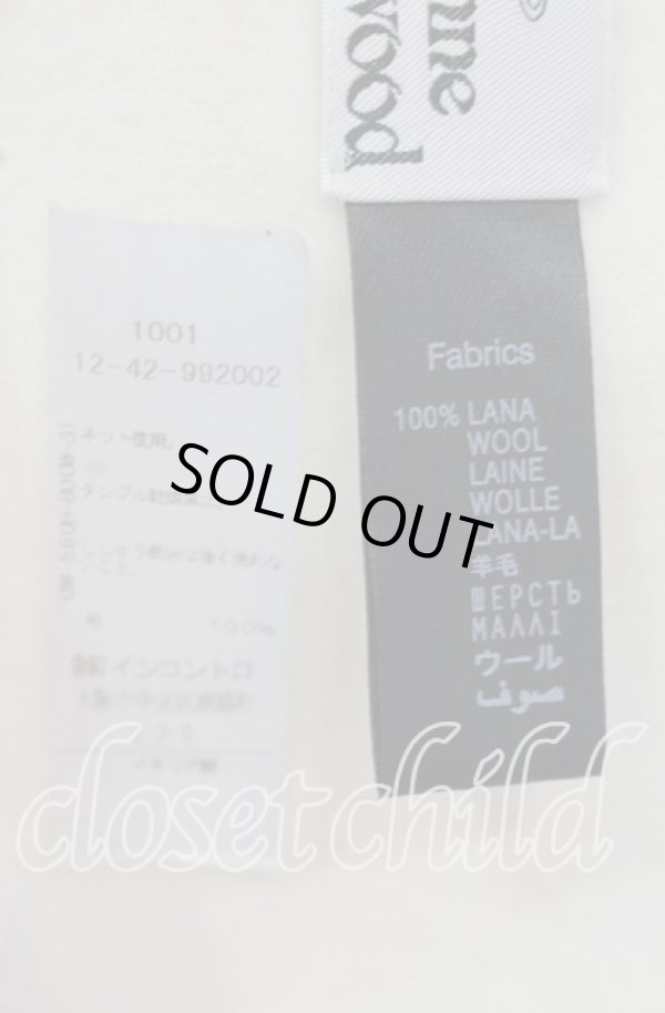 画像4: ヴィヴィアンウエストウッド 中古 / ロゴ刺繍マフラー  ホワイト  O-25-09-21-100-gd-YM-OS (4)