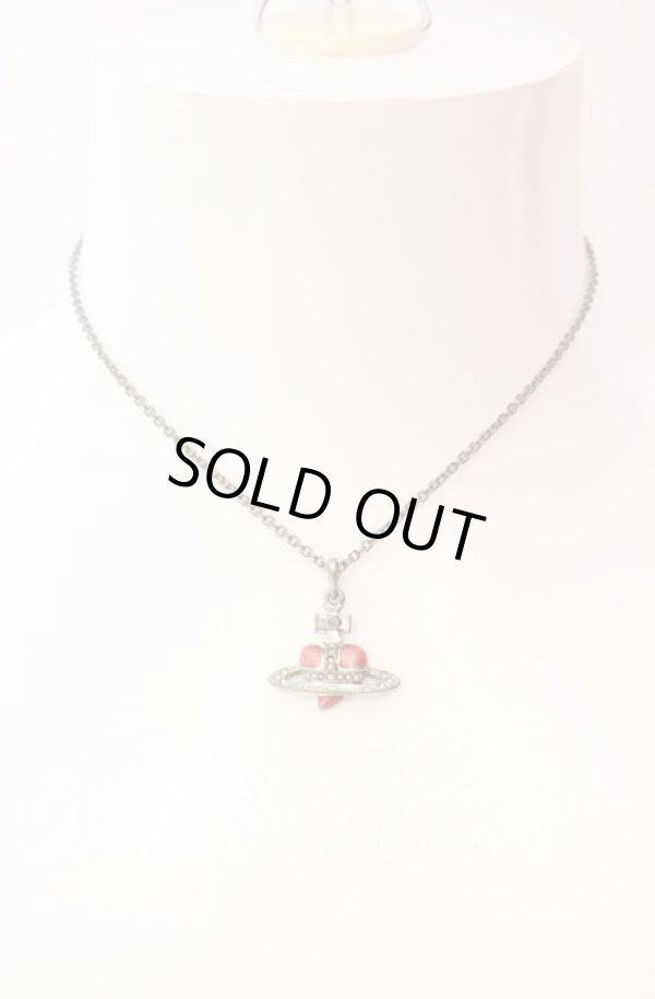 画像3: ヴィヴィアンウエストウッド 中古 / ディアマンテハートネックレス  シルバーｘピンク  O-25-09-21-103-nl-YM-OS (3)