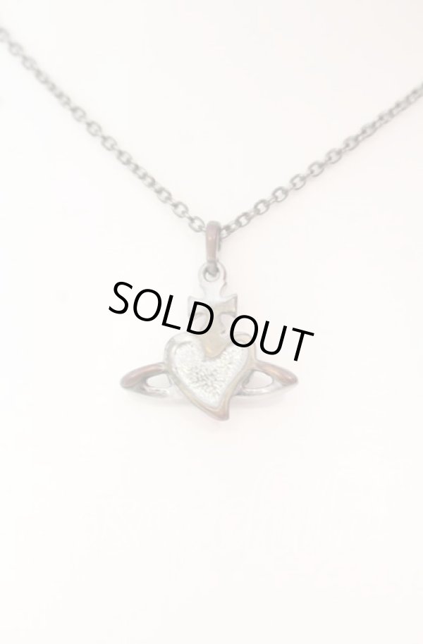 画像5: ヴィヴィアンウエストウッド 中古 / ディアマンテハートネックレス  シルバーｘピンク  O-25-09-21-103-nl-YM-OS (5)