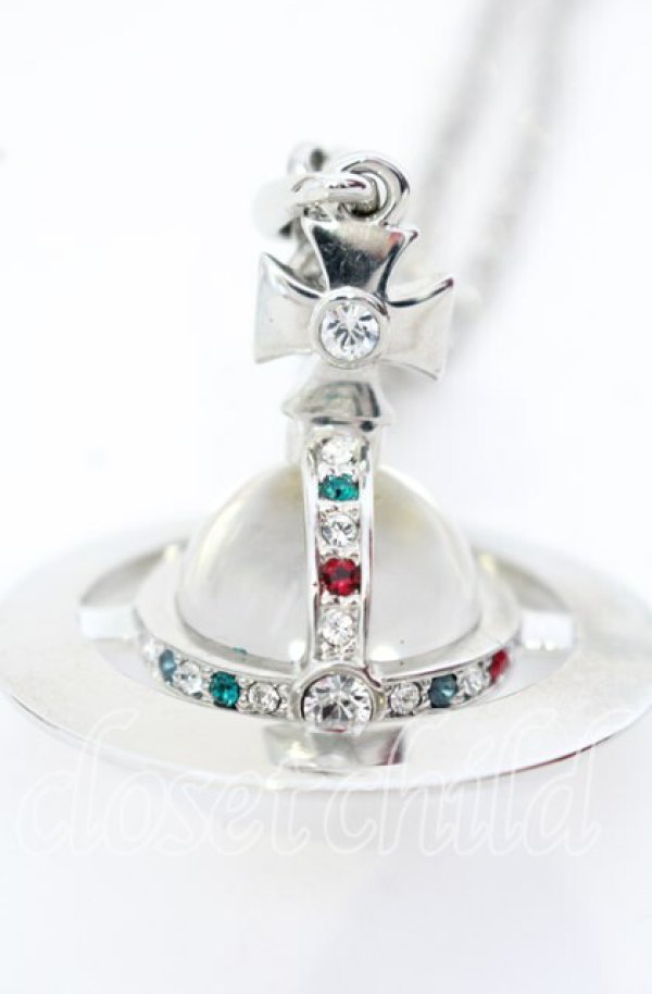 画像2: ヴィヴィアンウエストウッド 中古 / スモールオーブネックレス  シルバー  O-25-09-21-104-nl-YM-OS (2)