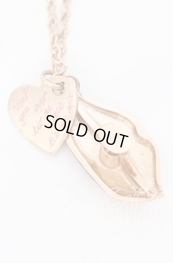 画像3: ヴィヴィアンウエストウッド 中古 / バレンタインリップネックレス  ピンクゴールドｘレッド  O-25-09-21-106-ac-YM-OS (3)