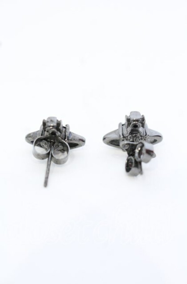 画像3: ヴィヴィアンウエストウッド 中古 / REINAピアス  ブラックｘガンメタル  O-25-09-21-107-er-YM-OS (3)