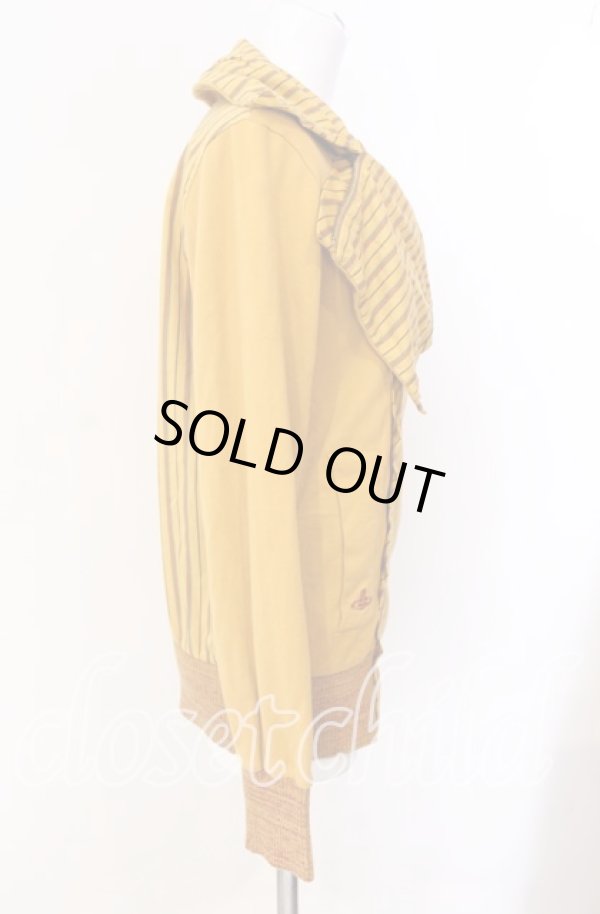 画像3: ヴィヴィアンウエストウッド 中古 / ストライプ切リ替エジップアップトップス  マスタード  O-25-09-21-011-to-IG-OS (3)