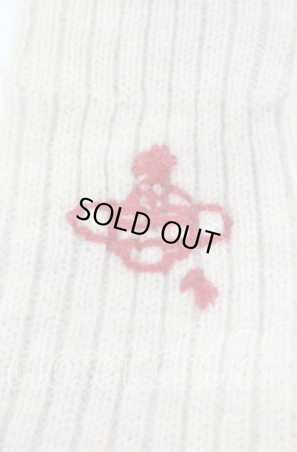 画像2: ヴィヴィアンウエストウッド 中古 / ステッチオーブ手袋  アイボリー  O-25-09-21-114-gd-IG-OS (2)