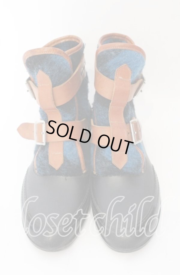 画像2: ヴィヴィアンウエストウッド 中古 / ボンテージブーツ 40（25cm） ブラックｘブラウンｘブルー  O-25-09-21-118-sh-YM-ZH (2)