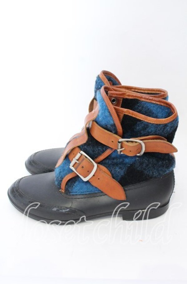 画像3: ヴィヴィアンウエストウッド 中古 / ボンテージブーツ 40（25cm） ブラックｘブラウンｘブルー  O-25-09-21-118-sh-YM-ZH (3)