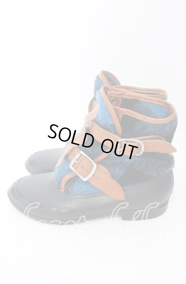 画像3: ヴィヴィアンウエストウッド 中古 / ボンテージブーツ 40（25cm） ブラックｘブラウンｘブルー  O-25-09-21-118-sh-YM-ZH (3)