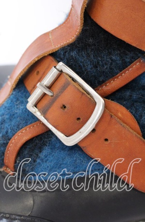 画像4: ヴィヴィアンウエストウッド 中古 / ボンテージブーツ 40（25cm） ブラックｘブラウンｘブルー  O-25-09-21-118-sh-YM-ZH (4)