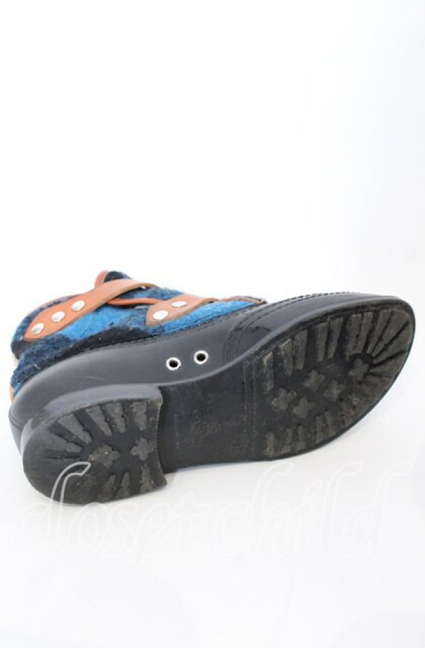 画像8: ヴィヴィアンウエストウッド 中古 / ボンテージブーツ 40（25cm） ブラックｘブラウンｘブルー  O-25-09-21-118-sh-YM-ZH (8)