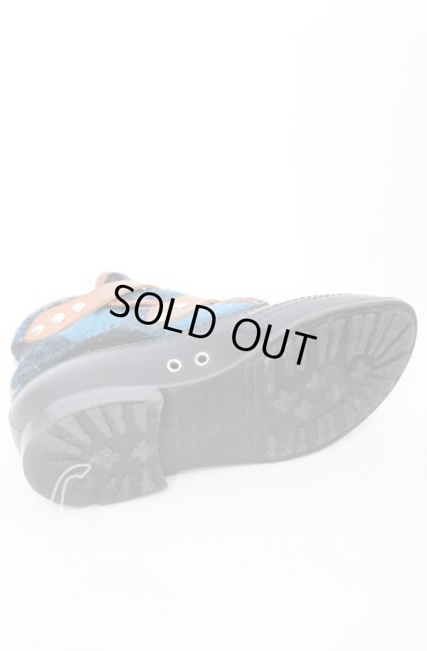 画像8: ヴィヴィアンウエストウッド 中古 / ボンテージブーツ 40（25cm） ブラックｘブラウンｘブルー  O-25-09-21-118-sh-YM-ZH (8)