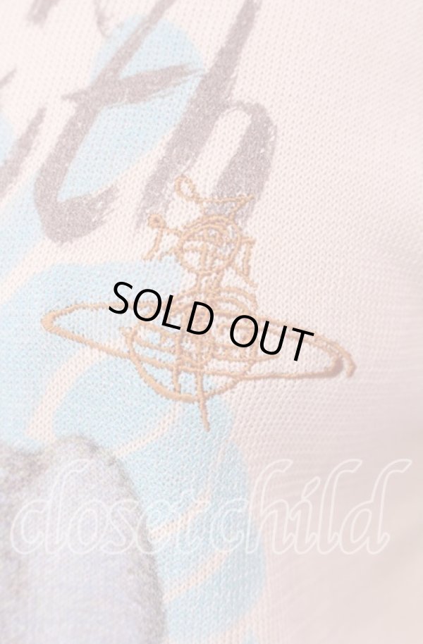 画像3: ヴィヴィアンウエストウッド 中古 / CAT プリント半袖ニット UNISEX/S ベージュ  O-25-09-21-012-sk-YM-OS (3)