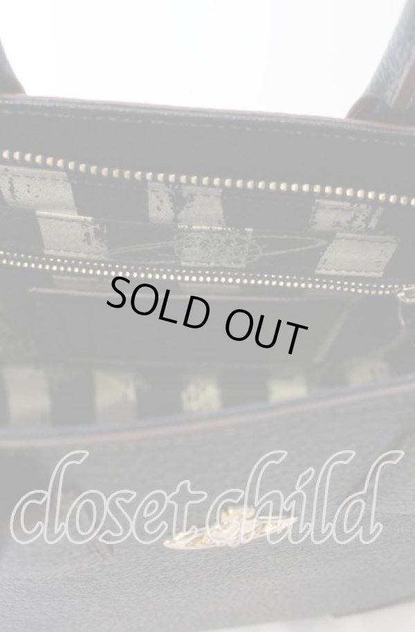 画像6: ヴィヴィアンウエストウッド 中古 / EXECUTIVE2トートバッグ  ブラック（ブラウン）  O-25-09-21-123-ba-YM-OS (6)