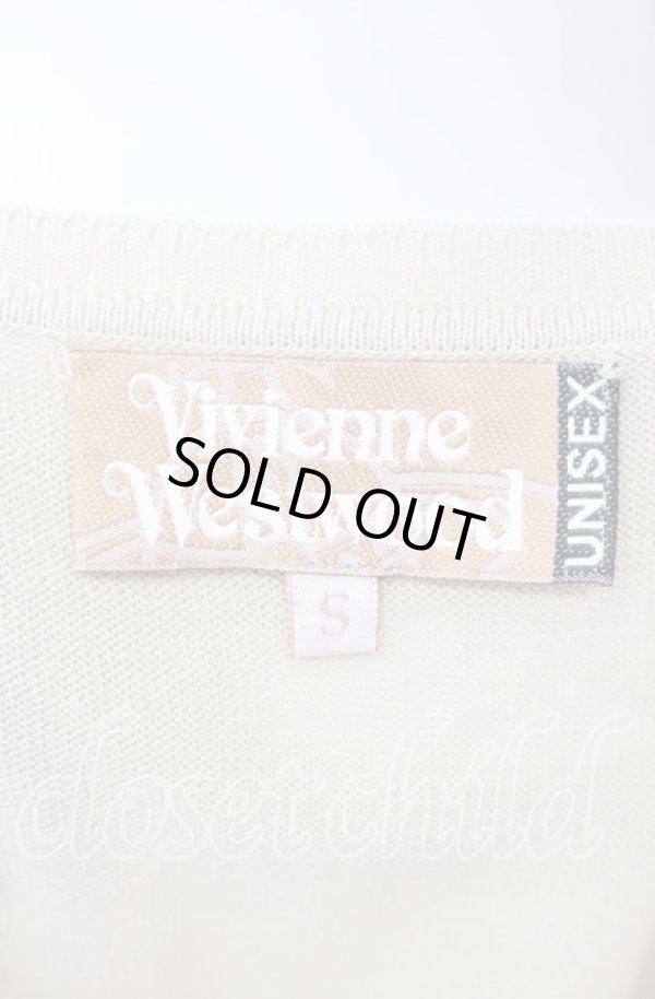 画像6: ヴィヴィアンウエストウッド 中古 / CAT プリント半袖ニット UNISEX/S ベージュ  O-25-09-21-012-sk-YM-OS (6)