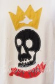 画像2: ヴィヴィアンウエストウッド 中古 / 14/1BD天竺SKULL PATCHオーバーサイズTシャツ 00 アイボリー  O-25-09-21-013-ts-YM-OS (2)