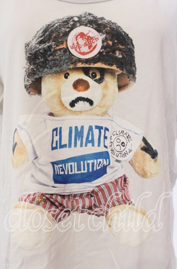 画像2: CHOICE 中古 / CLIMATE REVOLUTION BEAR Tシャツ  ライトグレー  O-25-09-21-014-to-YM-OS (2)