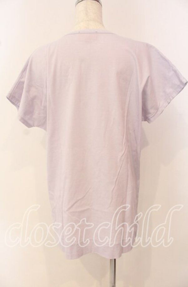 画像4: ヴィヴィアンウエストウッド 中古 / サティアフレームフラワーTシャツ M ラベンダー  O-25-09-28-020-ts-YM-ZH (4)