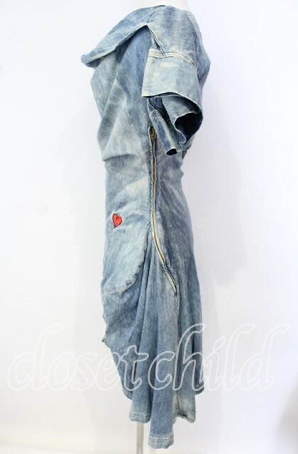 画像3: ヴィヴィアンウエストウッド Anglomania and Lee 中古 / ANNOUNCEMENT DRESS（アナウンスメントドレス） M インディゴ  O-25-09-28-021-op-YM-OS (3)