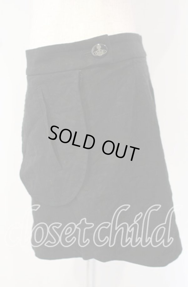 画像3: ヴィヴィアンウエストウッド 中古 / オーブジャガードフラップポケットスカート 3 ブラック  O-25-09-28-022-sk-YM-OS (3)