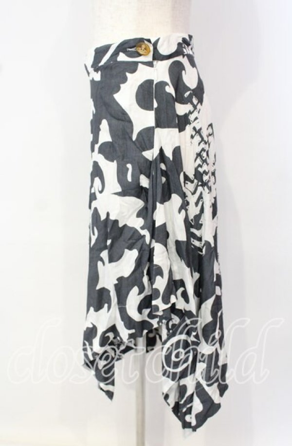 画像3: ヴィヴィアンウエストウッド 中古 / ブロケードイレヘムスカート 40 ホワイトｘグレー  O-25-09-28-024-sk-YM-OS (3)
