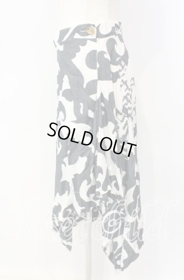 画像3: ヴィヴィアンウエストウッド 中古 / ブロケードイレヘムスカート 40 ホワイトｘグレー  O-25-09-28-024-sk-YM-ZH (3)