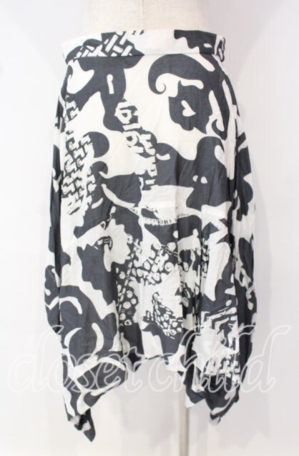 画像4: ヴィヴィアンウエストウッド 中古 / ブロケードイレヘムスカート 40 ホワイトｘグレー  O-25-09-28-024-sk-YM-OS (4)