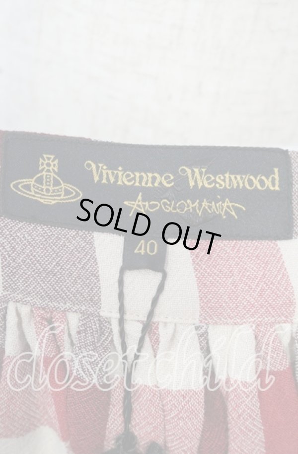 画像5: ANGLOMANIA 中古 / Blanket スカート 40 レッドｘベージュ  O-25-09-28-025-sk-YM-OS (5)