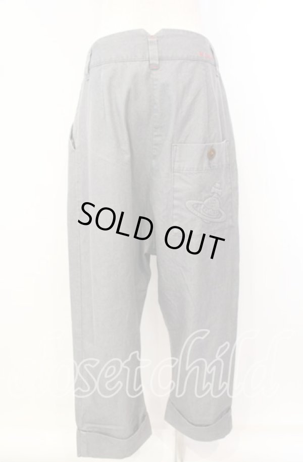 画像5: ヴィヴィアンウエストウッド 中古 / クロップドタックパンツ 1 グレー  O-25-09-28-027-pa-YM-OS (5)