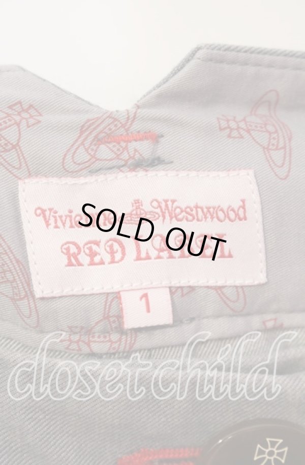 画像6: ヴィヴィアンウエストウッド 中古 / クロップドタックパンツ 1 グレー  O-25-09-28-027-pa-YM-OS (6)