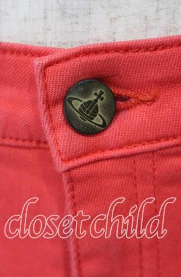 画像2: ヴィヴィアンウエストウッド Anglomania and Lee 中古 / LOVELOCK SHORTS（ラブロックショーツ）  アカ  O-25-09-28-030-pa-IG-ZH (2)