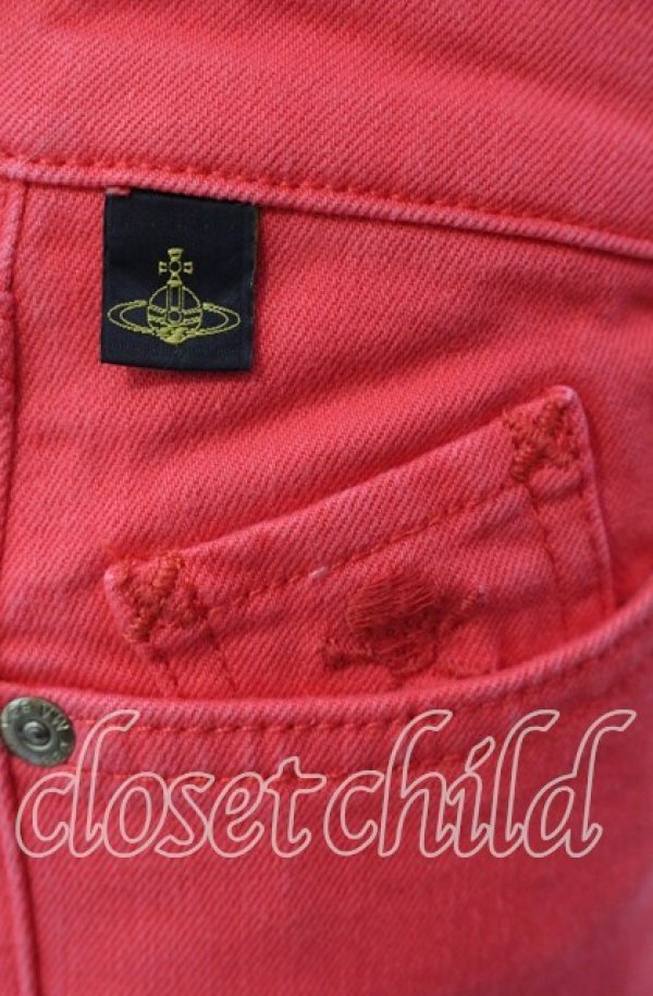 画像4: ヴィヴィアンウエストウッド Anglomania and Lee 中古 / LOVELOCK SHORTS（ラブロックショーツ）  アカ  O-25-09-28-030-pa-IG-ZH (4)