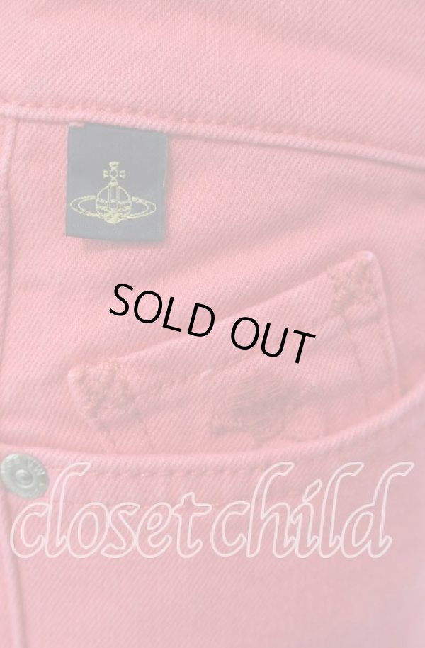 画像4: ヴィヴィアンウエストウッド Anglomania and Lee 中古 / LOVELOCK SHORTS（ラブロックショーツ）  アカ  O-25-09-28-030-pa-IG-ZH (4)