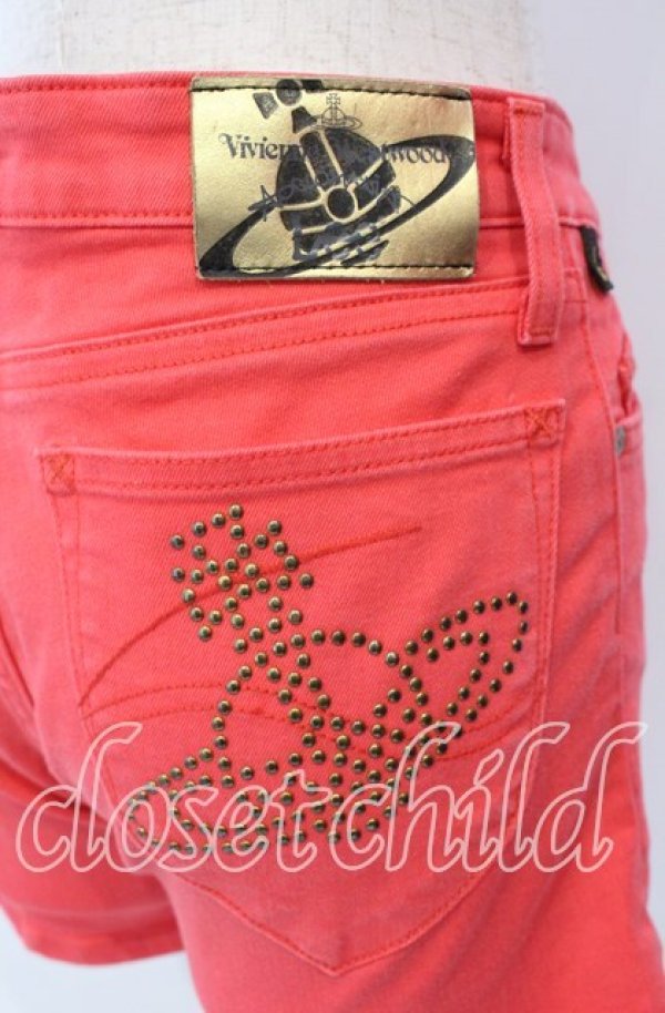 画像6: ヴィヴィアンウエストウッド Anglomania and Lee 中古 / LOVELOCK SHORTS（ラブロックショーツ）  アカ  O-25-09-28-030-pa-IG-ZH (6)