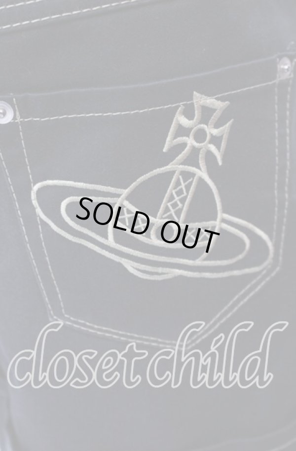 画像6: ヴィヴィアンウエストウッド 中古 / オーブ刺繍ショートパンツ 2 ブラック  O-25-09-28-031-pa-YM-OS (6)