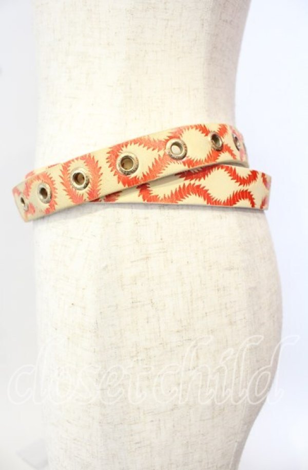 画像3: ヴィヴィアンウエストウッド 中古 / スクイグルベルト  アイボリー（イエロー）ｘレッド  O-25-09-28-034-gd-YM-OS (3)