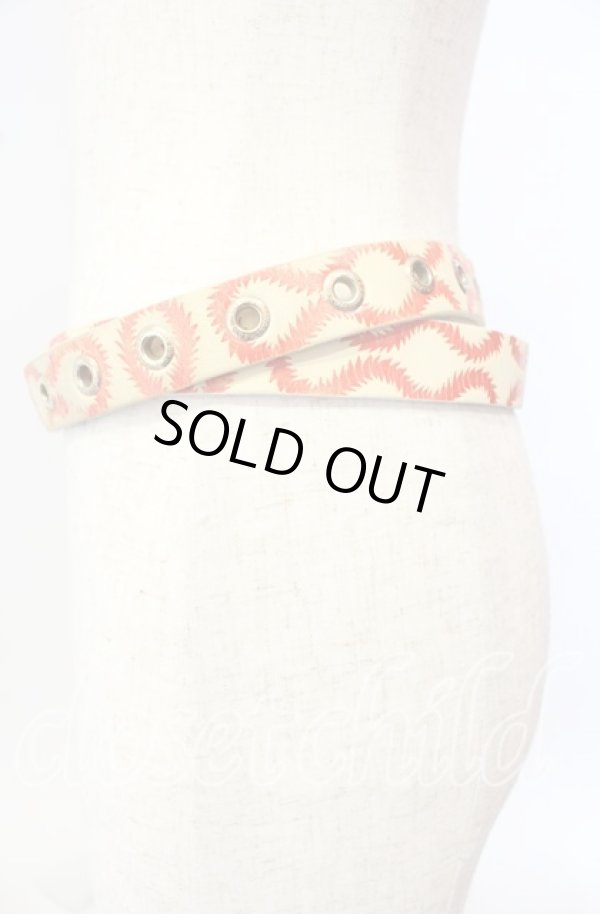 画像3: ヴィヴィアンウエストウッド 中古 / スクイグルベルト  アイボリー（イエロー）ｘレッド  O-25-09-28-034-gd-YM-OS (3)