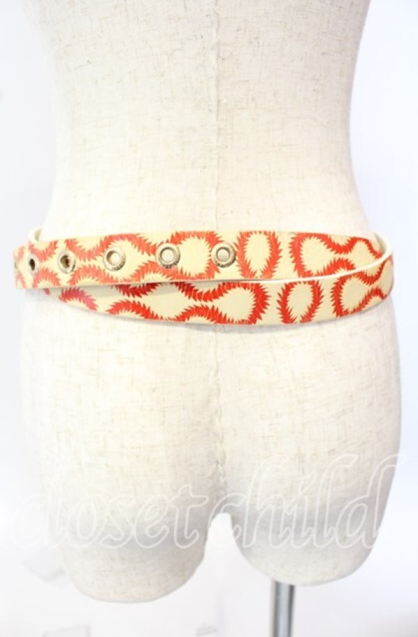 画像4: ヴィヴィアンウエストウッド 中古 / スクイグルベルト  アイボリー（イエロー）ｘレッド  O-25-09-28-034-gd-YM-OS (4)