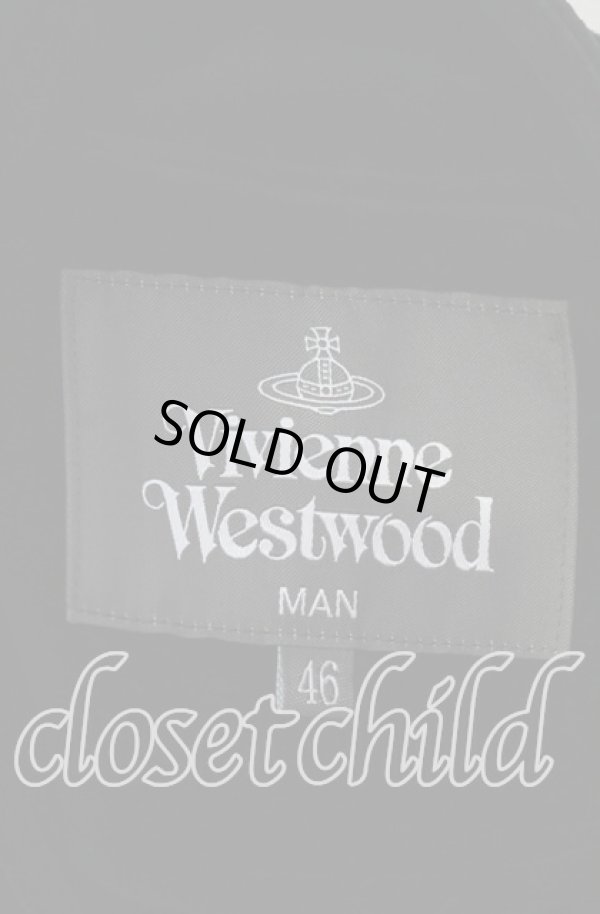 画像4: ヴィヴィアンウエストウッド MAN 中古 / ベロアジャージブルゾン ジャケット 46 ブラック  O-25-09-28-004-jc-YM-ZH (4)